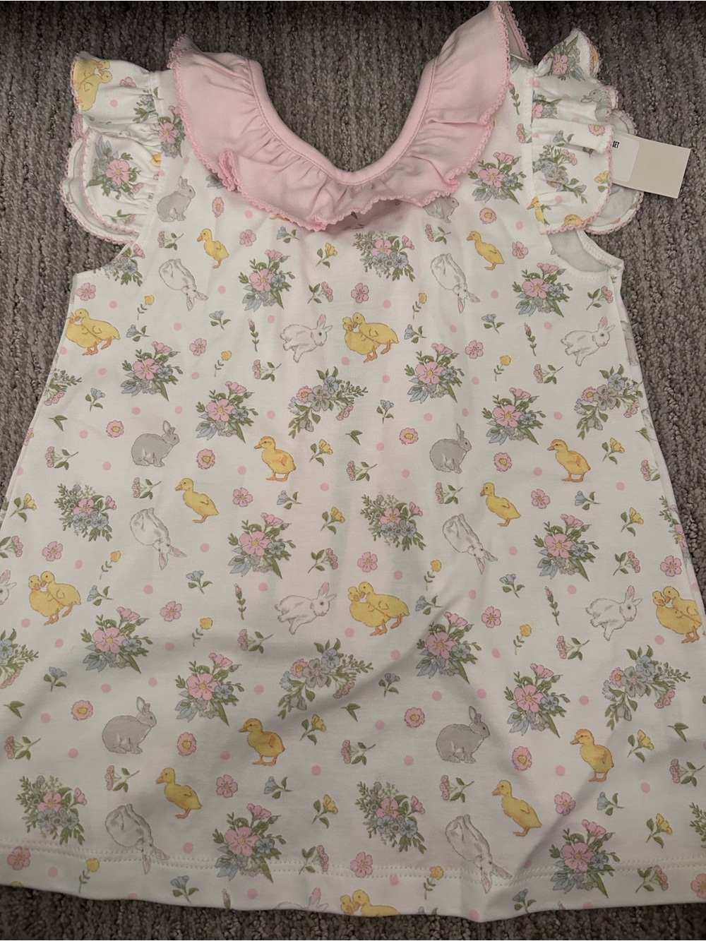 Girls Pink Floral Spring Print Matching Set